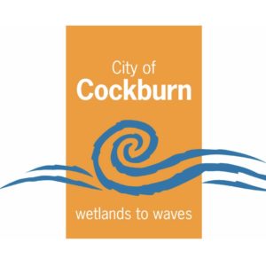City of cockburn wetlands to waves logo.