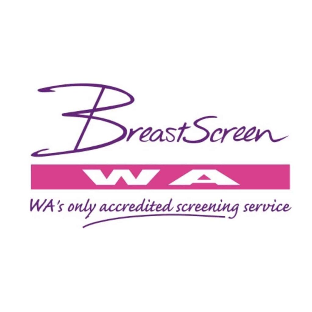 The logo for breastscreen wa.
