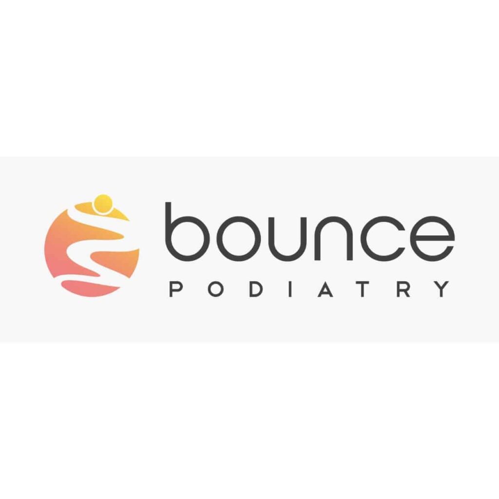 Bounce podiatry logo on a white background.